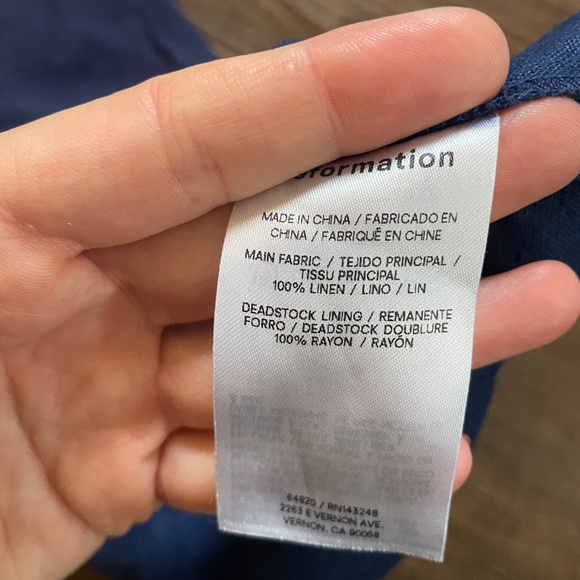 Reformation Ciara Linen Romper Size 2 Sleeveless Linen Romper w/ Back Smocking - Picture 7 of 7